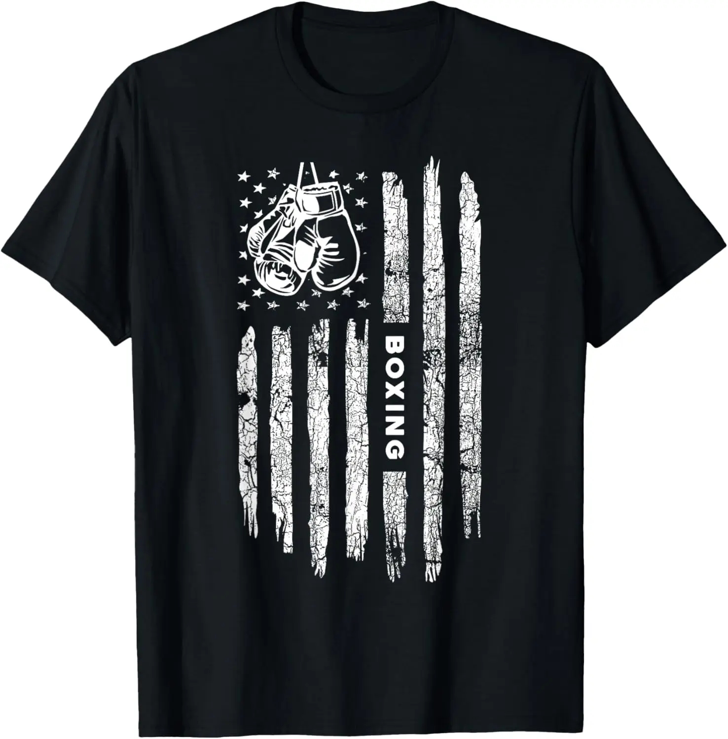 American Flag Boxing Distressed - Boxer Vintage Boxing T-Shirt