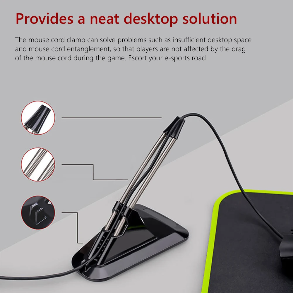 Mouse Cable Holder High Quality Bungee Cord Clip Wire Space Saving Organizer For Mice Perfect Playing Game CS CF LOL