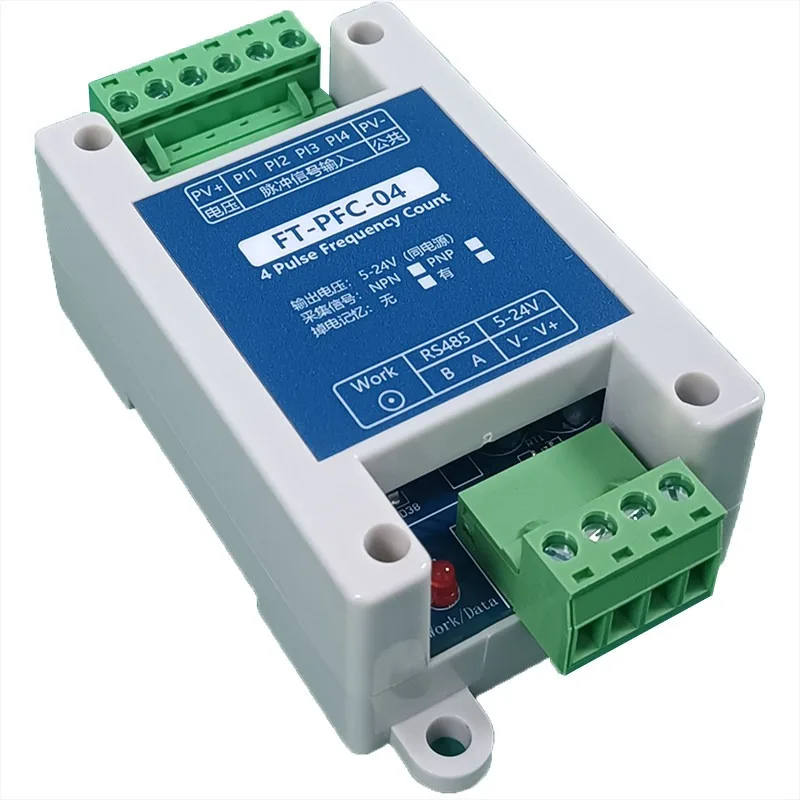 Pulse Counting Frequency Acquisition Flowmeter Speed Sensor Hall Switch Rain Casing Cylinder Count 485 Modbus