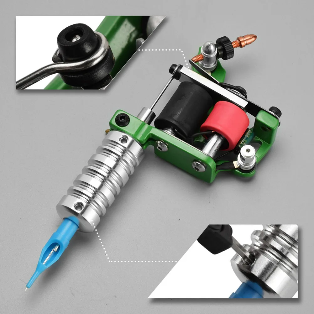 

Professional Coil Copper Machine Kit Rubber Bands 3RL Needles Needle Cover Handle Hexagon Wrench and Machine