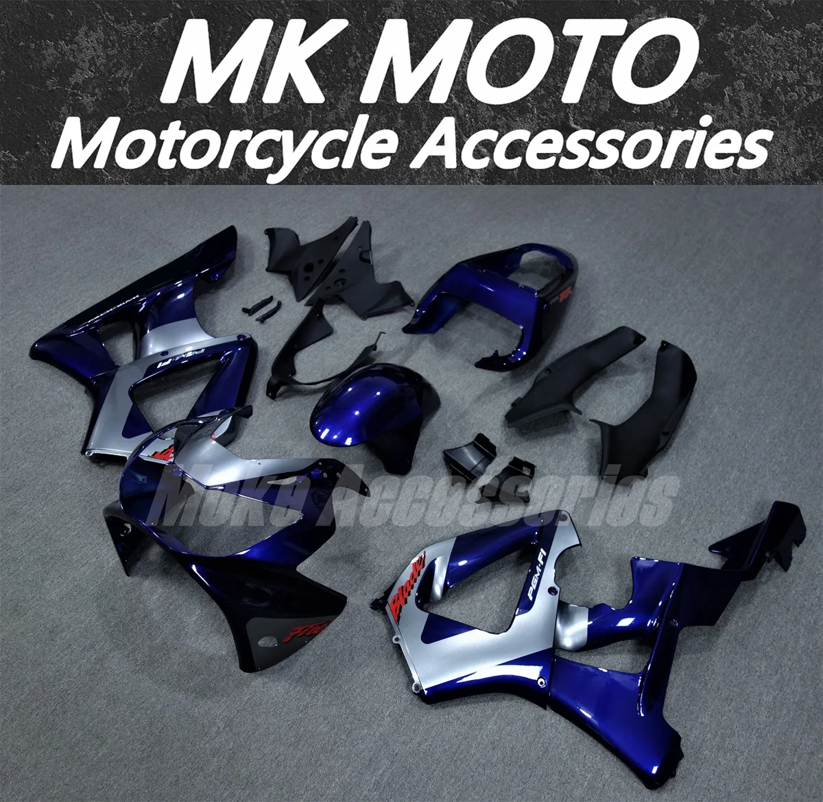 

Motorcycle Fairings Kit Fit For Cbr900rr 929 2000-2001 Bodywork Set High Quality Abs Injection New Blue Silver