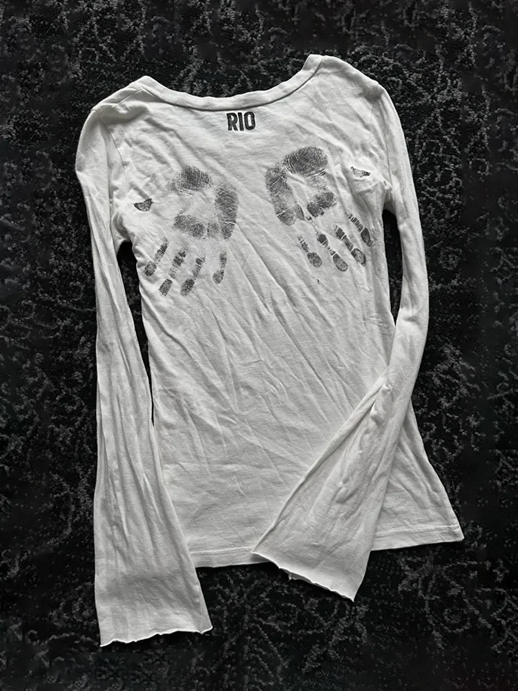 LGB Vision Long Sleeve T-Shirt Fingerprint Palm Print T-Shirt