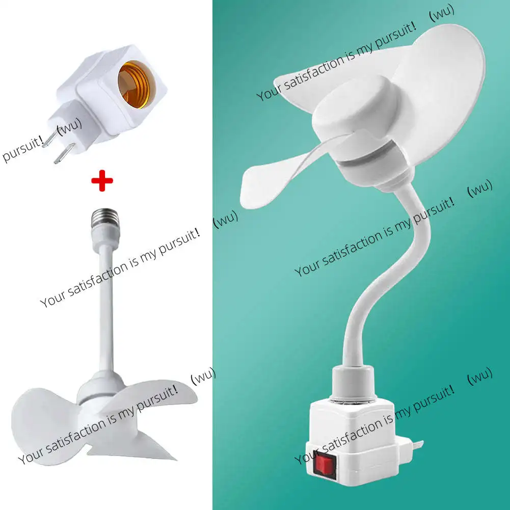 US Plug Small Cooling Fan 360°Bendable Neck Home Ceiling Fan Desktop Electric Fan For Kitchen Bedroom Dormitory Living Room