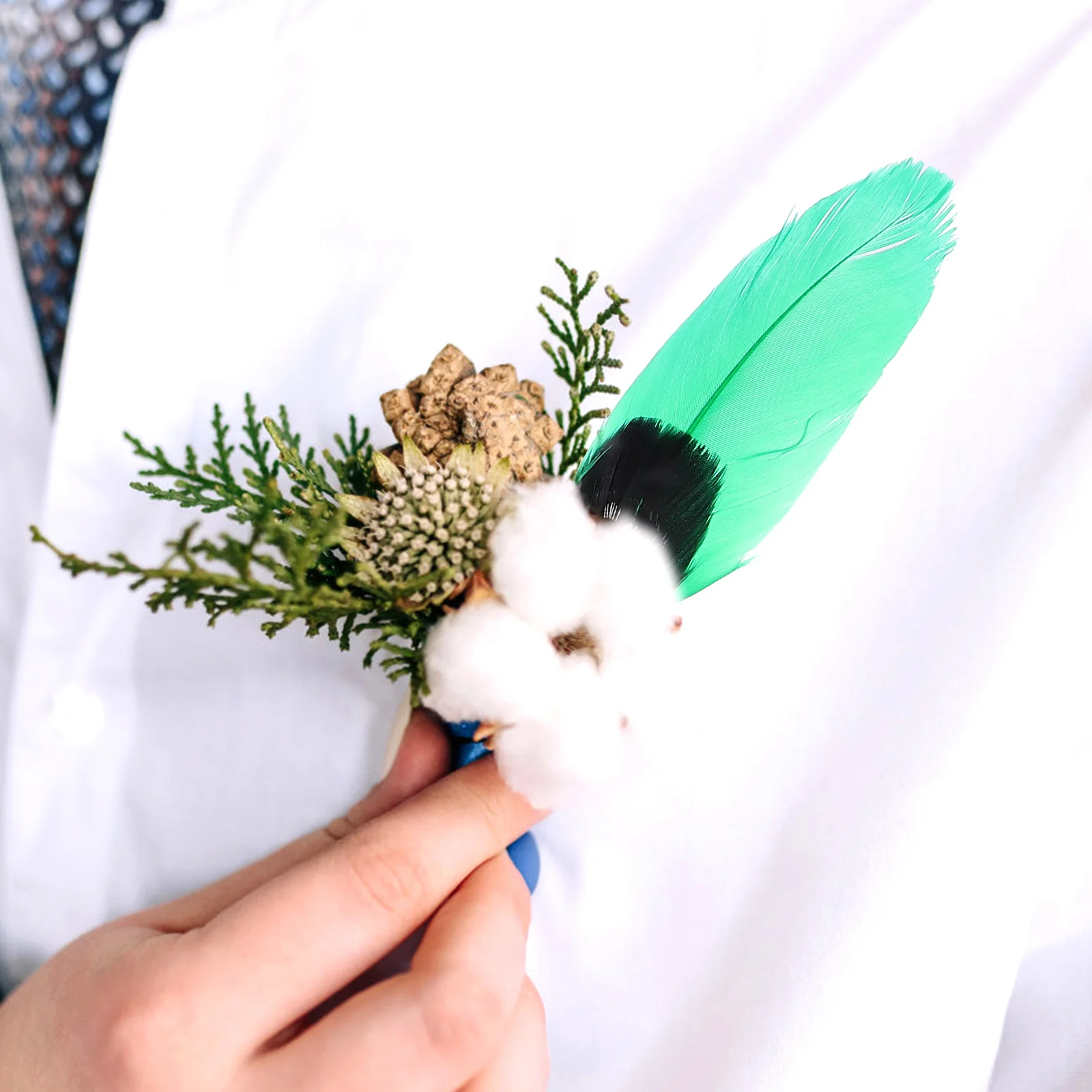 

12Pcs Craft Plumes Brooch DIY Decorations Lightweight Materials for DIY Handmade Wedding Party Centerpiece Accessories