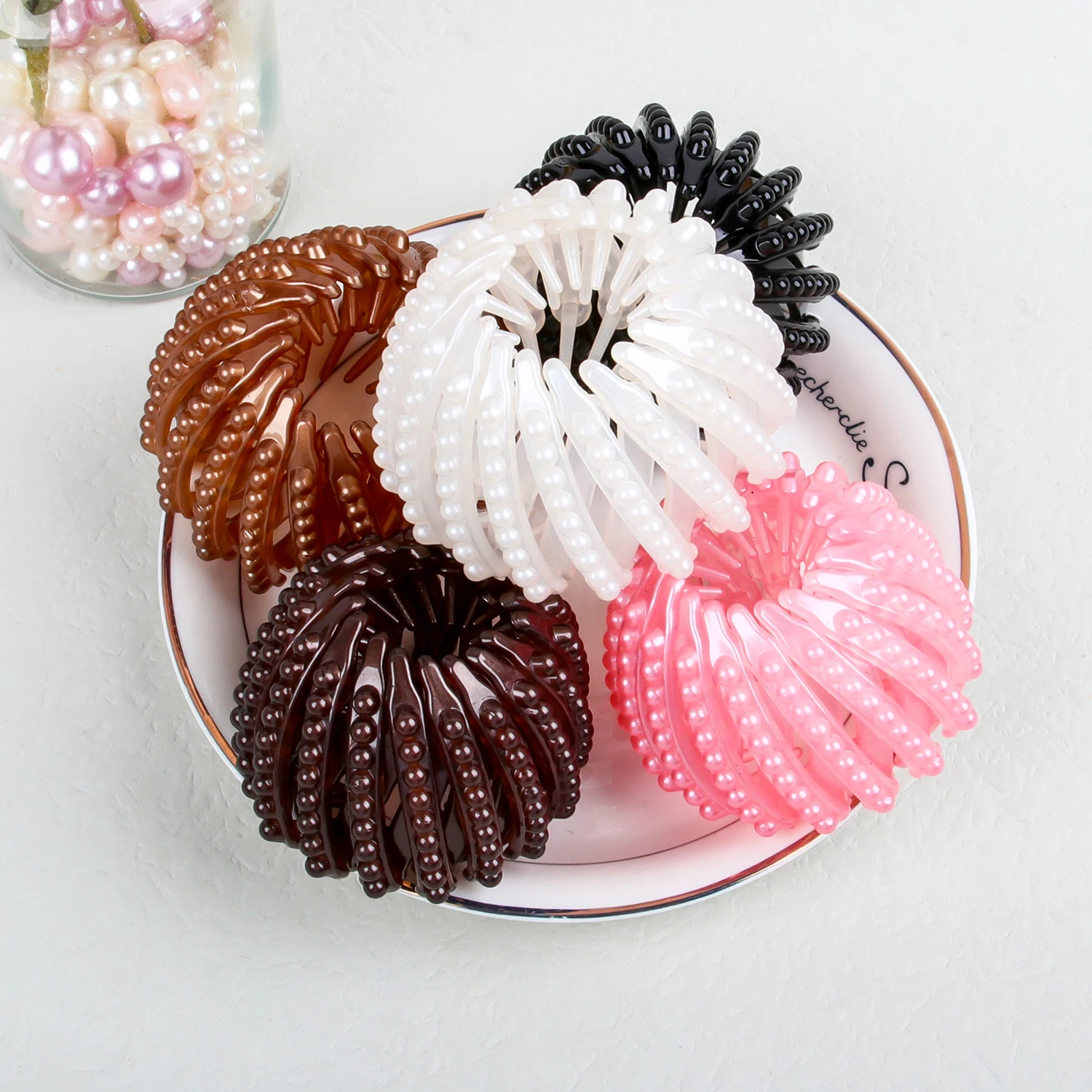 1pc/5pcs Fashion Bird Nest Hair Clips for Women Plastic Hair Claw Clips Ponytail Holder Hair Accessories for Women Girls