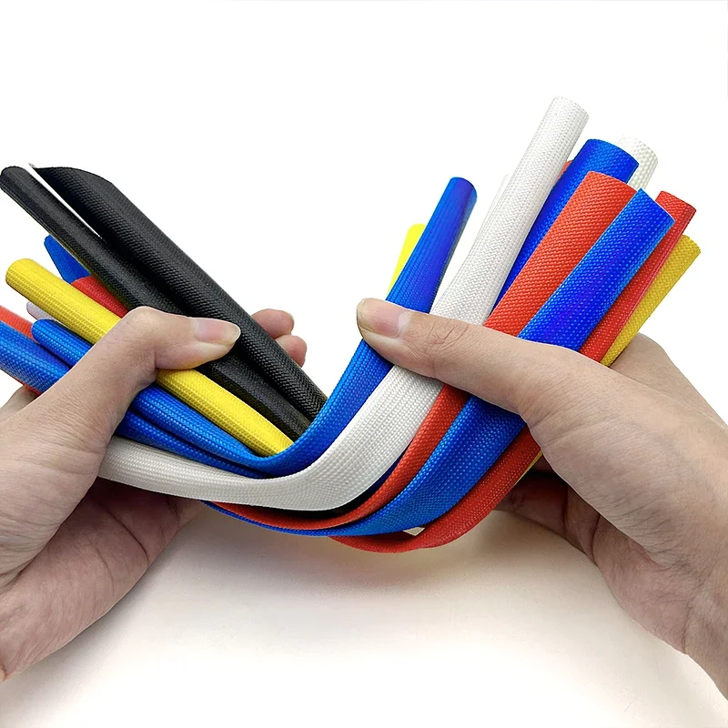 200Deg C ID 1~20mm Silicone Resin Self Extinguishing Tube Flame Retardant and High Temperature Resistant Wire Protective Conduit