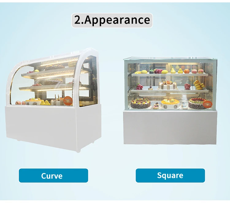 Stainless Steel Pastry Cake Display Fridge Bakery Display Cake Showcase