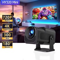 Projector HY320 Mini 4K Android 11 Dual Wifi6 300ANSI Allwinner H713 BT5.0 1080P 1280*720P Home Cinema Outdoor Projetor