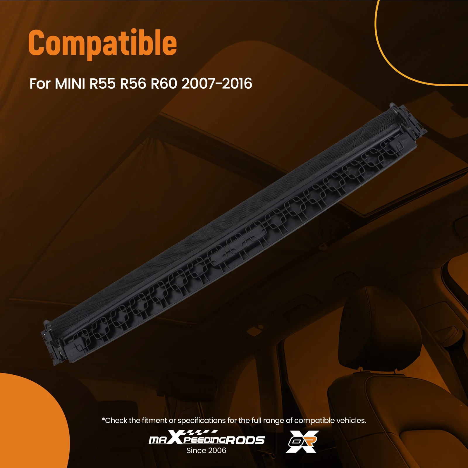 

Sunroof Sunshade Sun Shield for MINI R55 R56 R60 07-2016 54102757016 54102755848