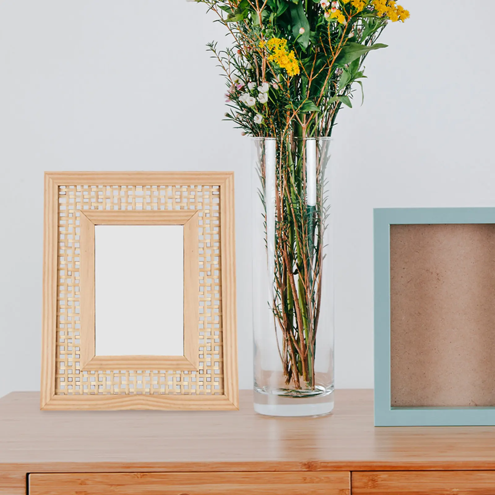 Craft Woven Photo Frame Unique Boho Modern Decorative Picture Frame for Home Office Bedroom Wall Or Desk Display of Precious