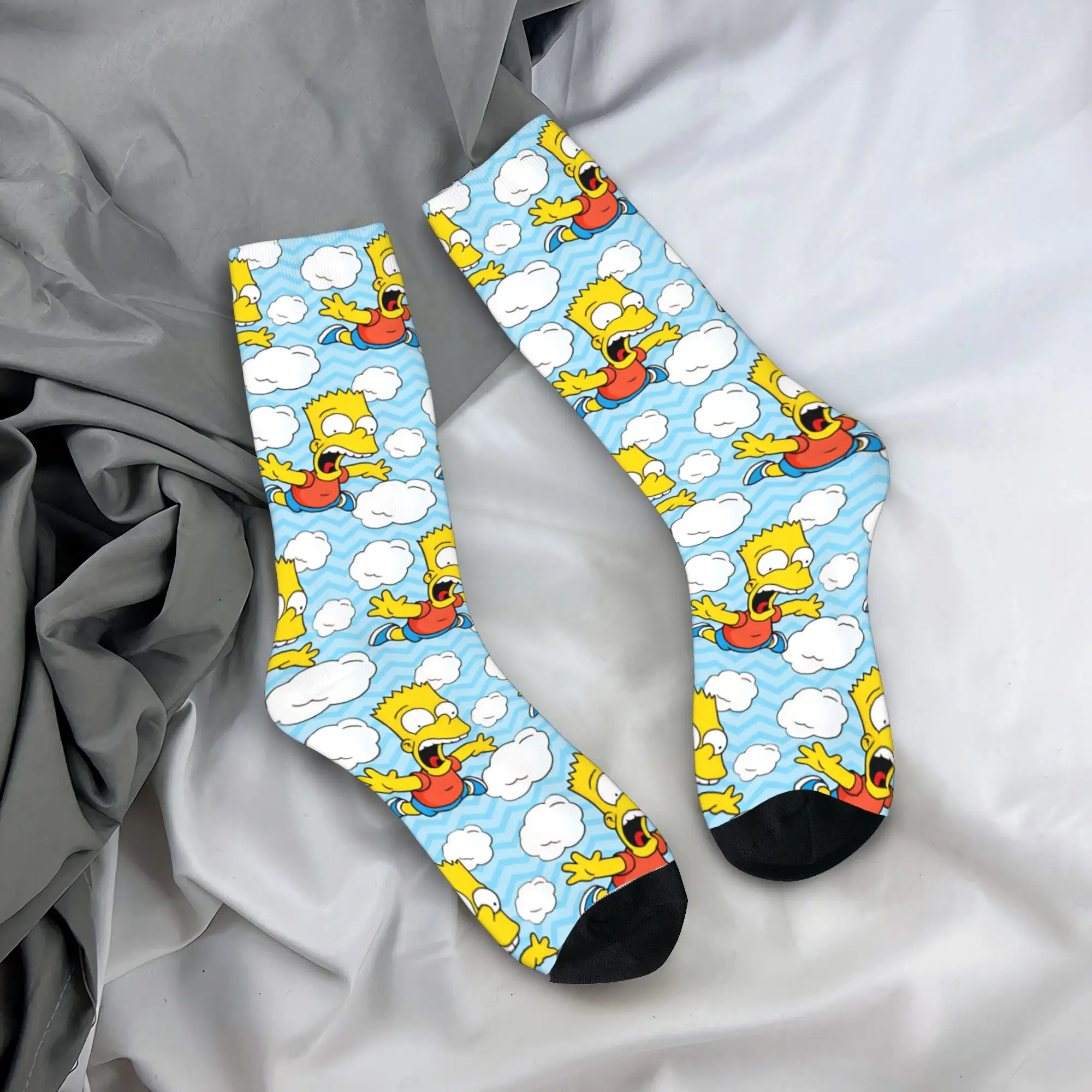 The S-simpsons  Stockings  Graphic Trendy Socks Autumn Non Slip Socks Men Skateboard Warm Soft Socks