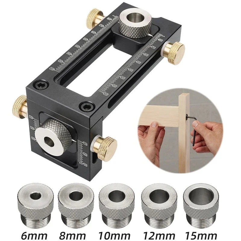 2 in 1 Woodworking Tools Drill Puncher Locator Cross Oblique Flat Head Puncher Screw Jig Bed Cabinet Screw Punch DIY Locator