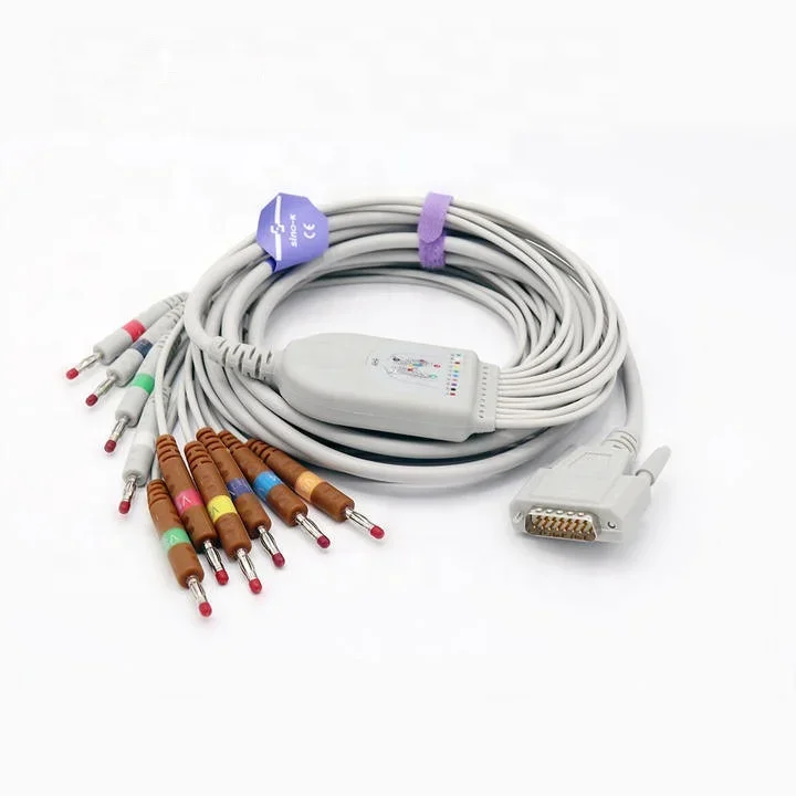 3.5m One-Piece EKG Cable for 10 Lead AHA Banana Type Made of TPU-EC-GF07 CB-721002R/1 BA-902D