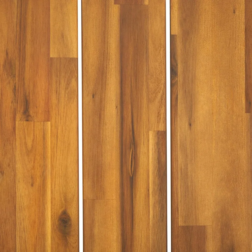 Outdoor Collection Duncan Natural Brown Slatted Top Solid Wood Coffee Table