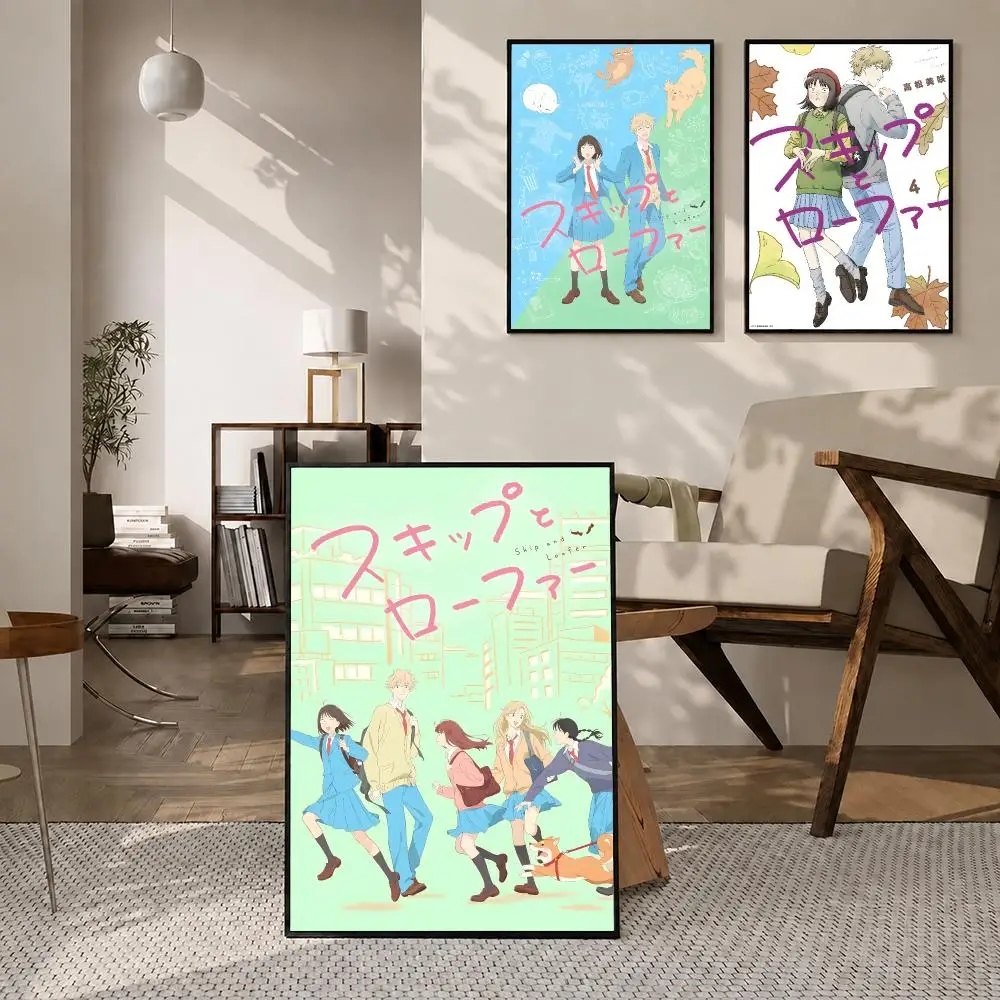 Anime Skip and Loafer Poster High-definition  stickers, suitable for bedroom, living room, home decoration