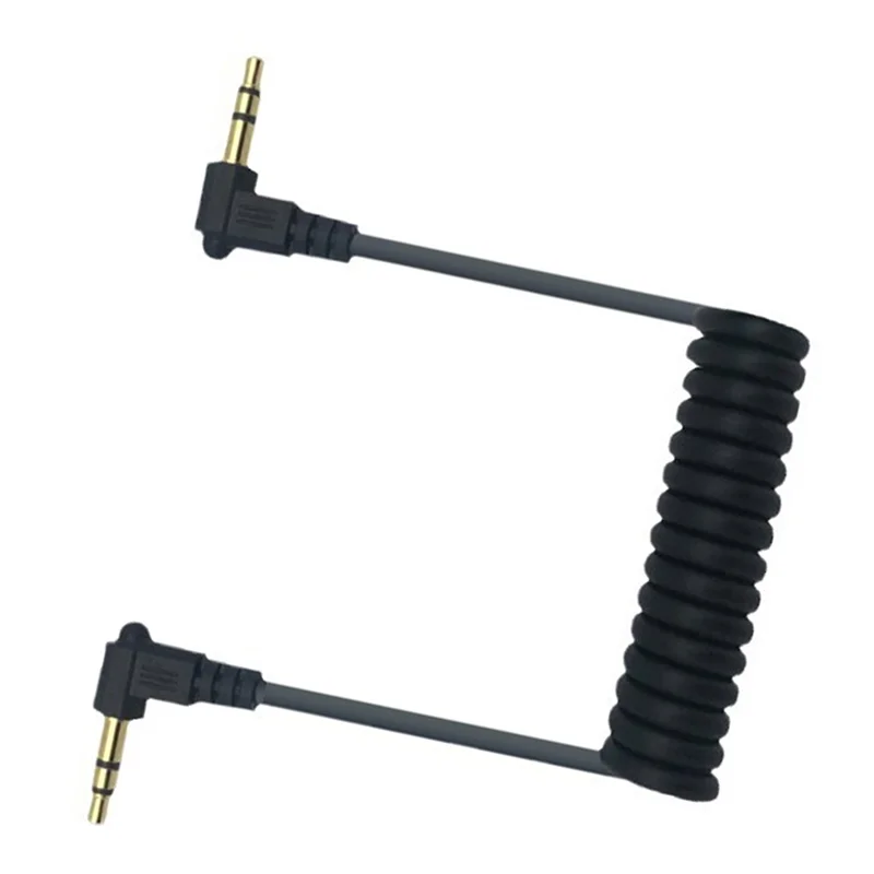 BTLIFE-2Pcs 3.5Mm Cable Spring Cable For Camera Smart Phone To DJI Mic Wireless Microphone For Camera