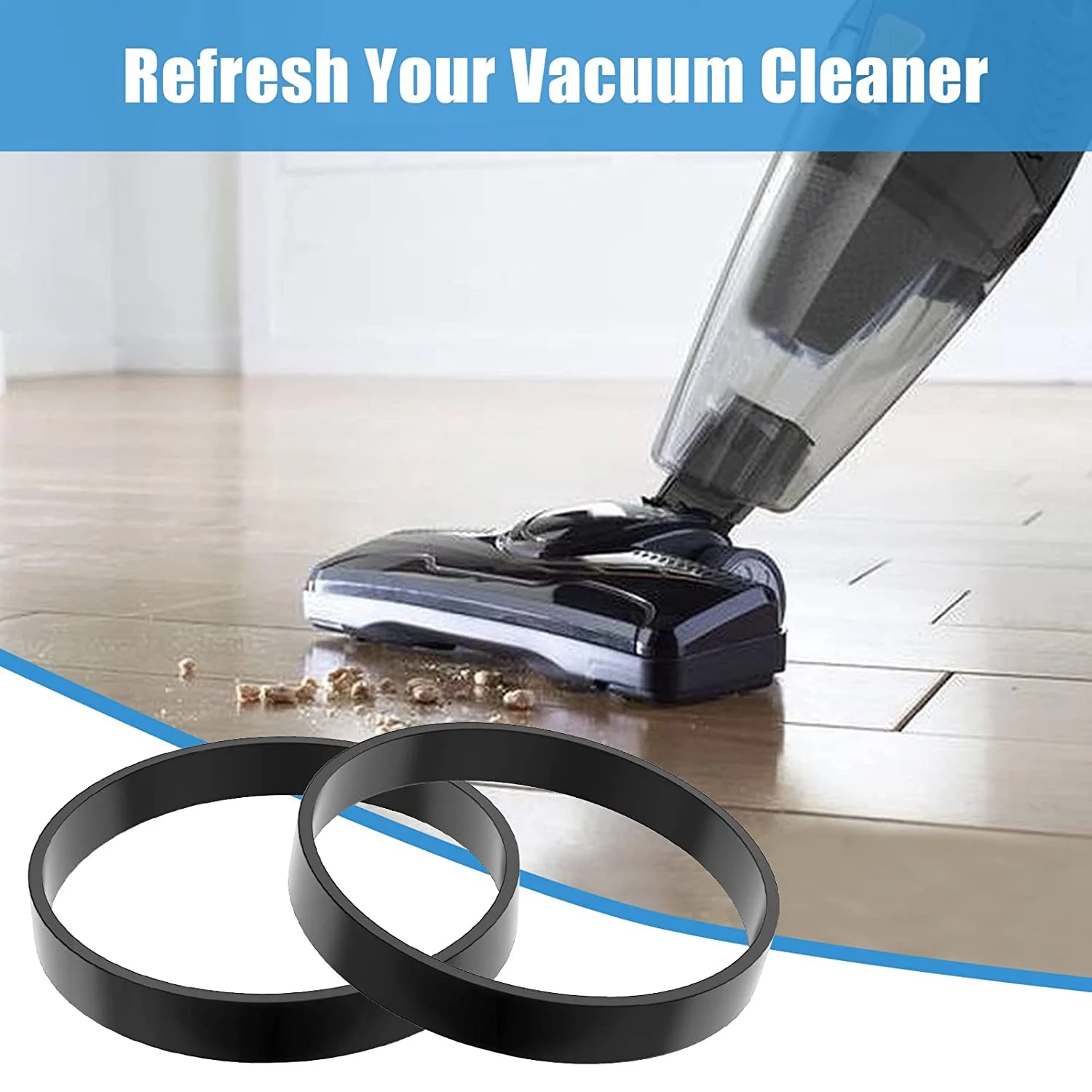 L65A 4 Pack Replacement E0205 Vacuum Belt for Eureka PowerSpeed Lightweight Vacuum Cleaner Belt Parts for Eureka Model NEU180