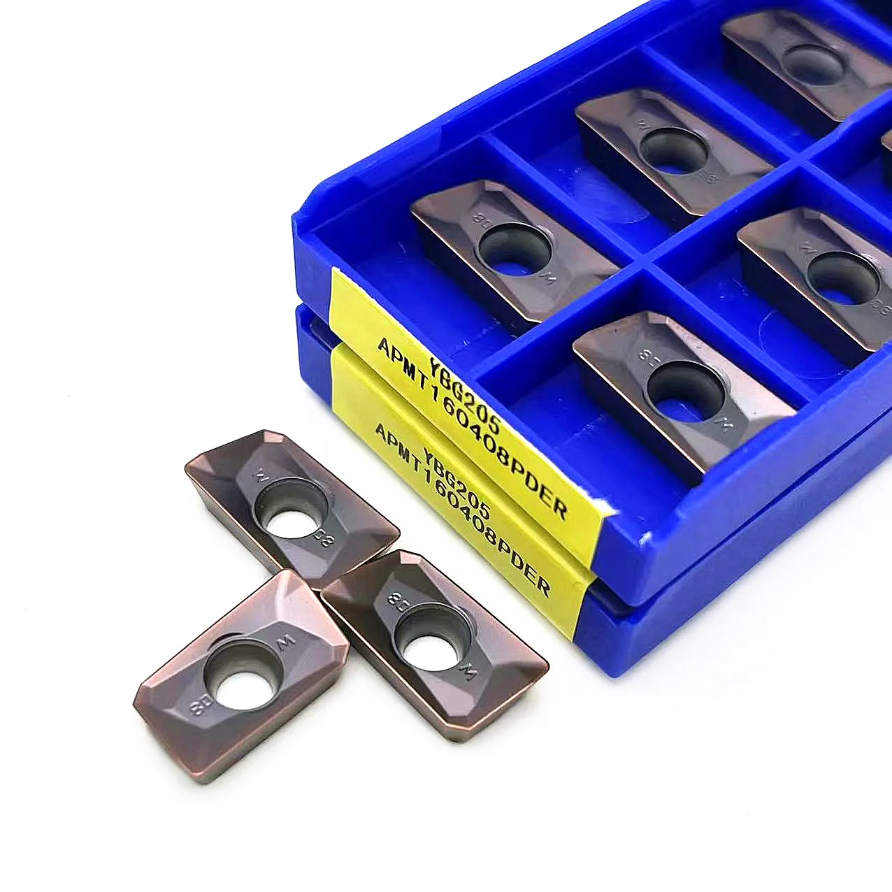 Alta qualità APMT APMT160408 YBG205 APMT160408 YBG205 inserti di fresatura ZCC CT originali inserto di fresatura in metallo duro inserto di tornitura CNC