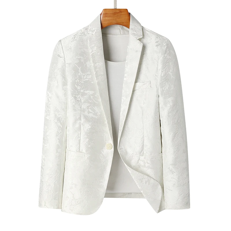Blazer De Palacio para hombre, chaqueta de tejido Jacquard de lujo, traje de fiesta, chaqueta de Caballero de boda, abrigos guapos, nueva moda