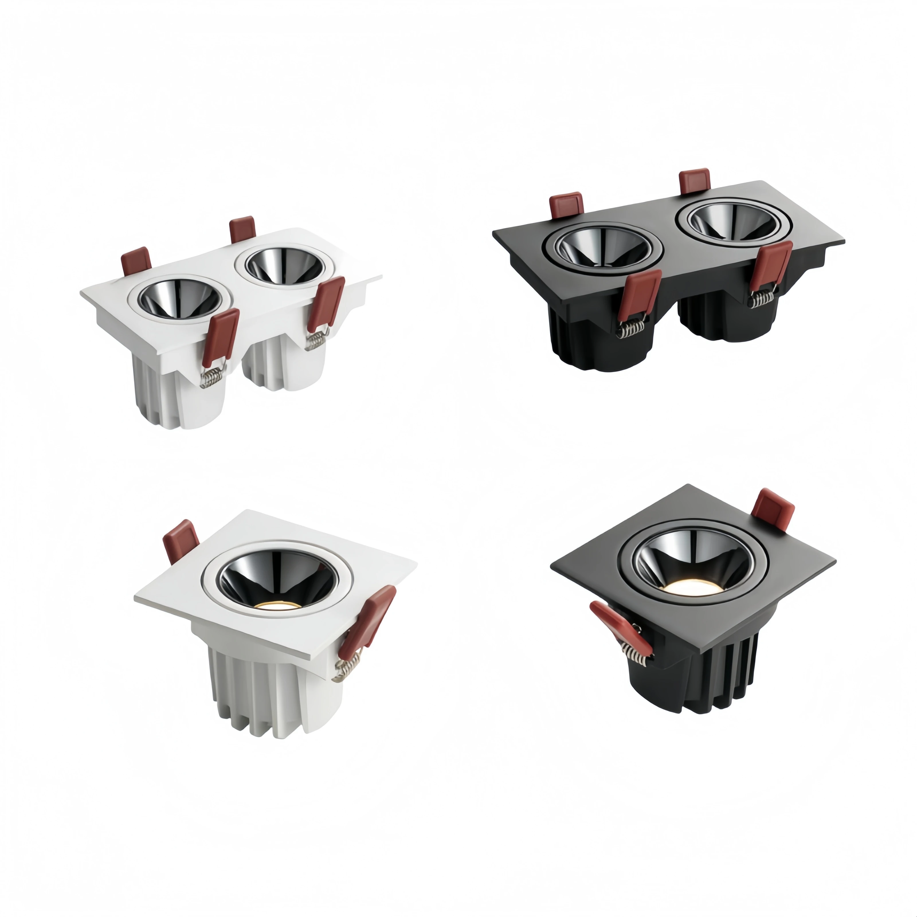 

Современный простой антибликовый прожектор COB, одинарный/двойной светодиодный светильник, светодиодный прожектор, светильники для внутреннего освещения