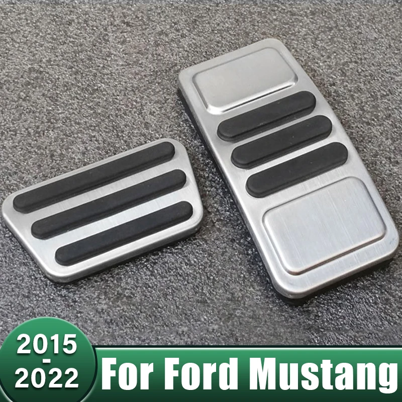 

Car Accelerator Brake Pedals Plate Cover Stainless Pad Case Accessories For Ford Mustang 2015 2016 2017 2018 2019 2020 2021 2022