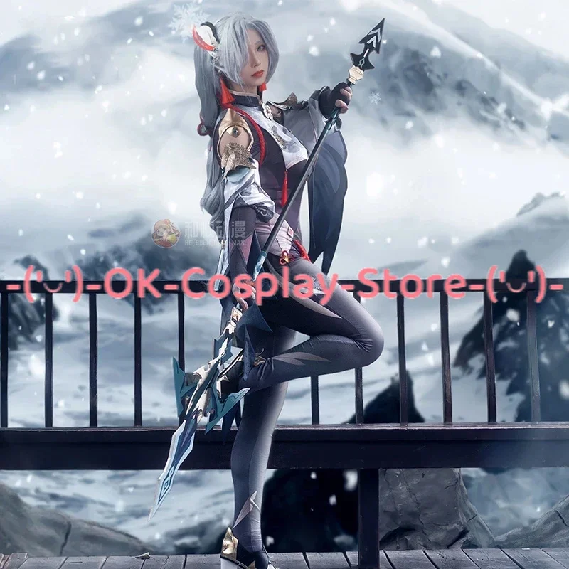 

Game Genshin Impact Shenhe Cosplay Costume Shen He Cosplay Suit Sexy Party Outfits Halloween Uniforms Custom Made For Women