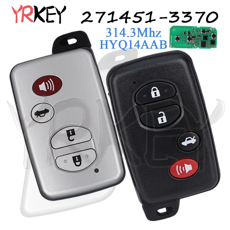 

Car Remote Key for Toyota Altis 2012 Corolla 2011 2012 2013 2014 Camry Avalon 2007 2008 2009 2010 271451-3370 E FCCID: HYQ14AAB