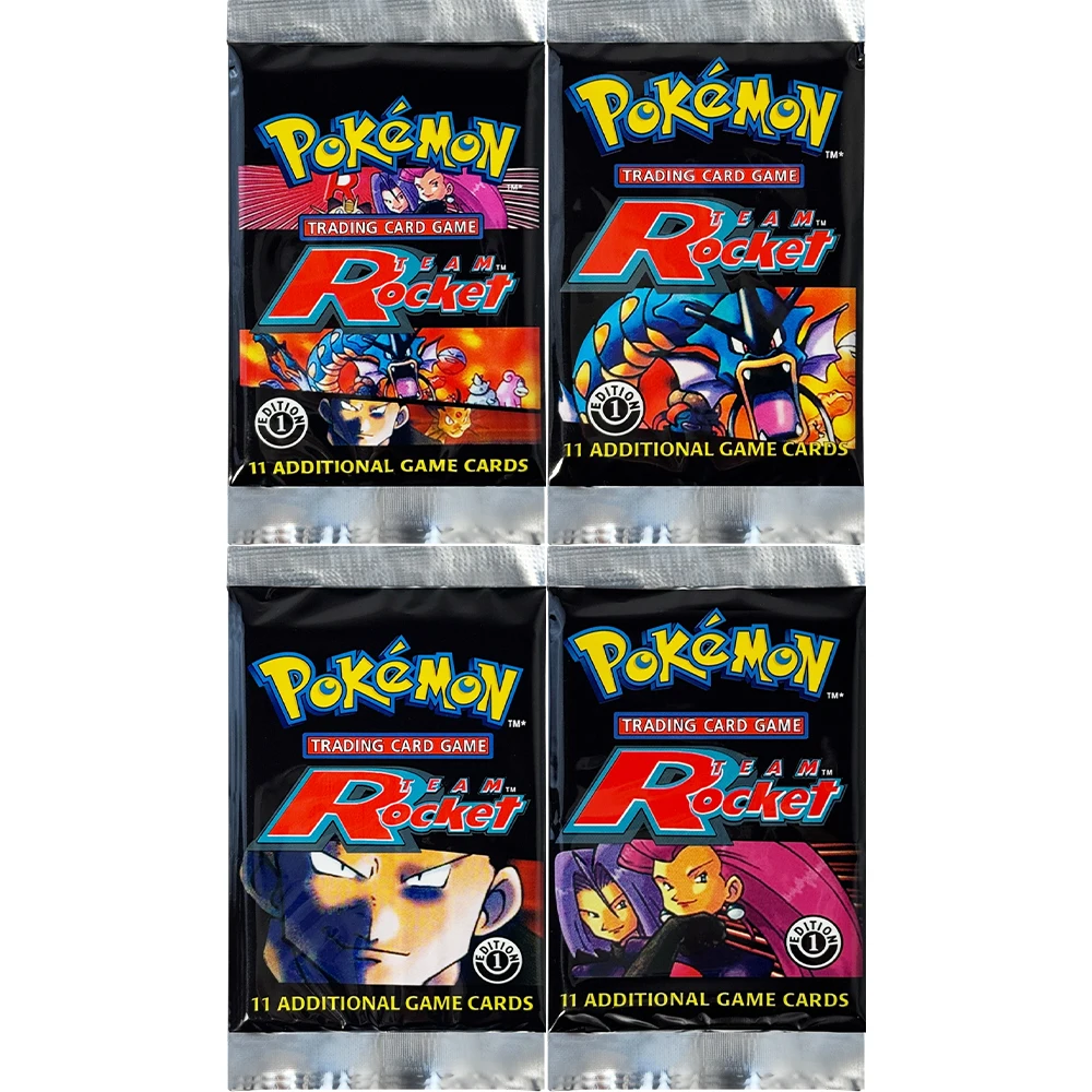 1e editie Team Rocket/Neo Destiny/Base/Fossil/Jungle Booster packs Pokemon 17 soorten 1 pakket 11 kaarten Spelkaarten Verzamelen van geschenken