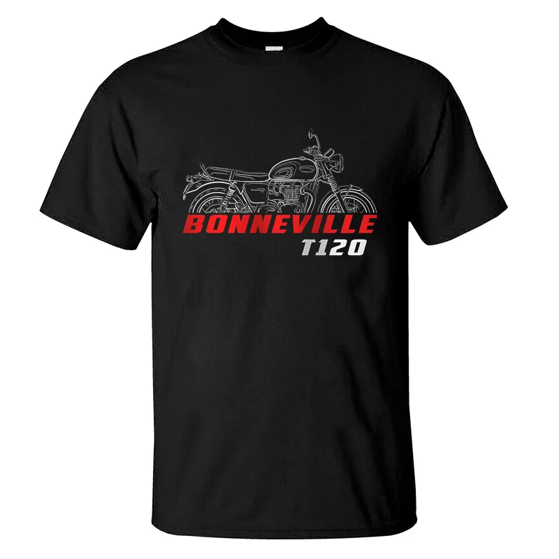 2024 Men T Shirt Casual T-shirt Triumphs Bonneville T120 2016-2024 Graphic Summer Short Sleeves 100% Cotton S-3XL Cool Tee