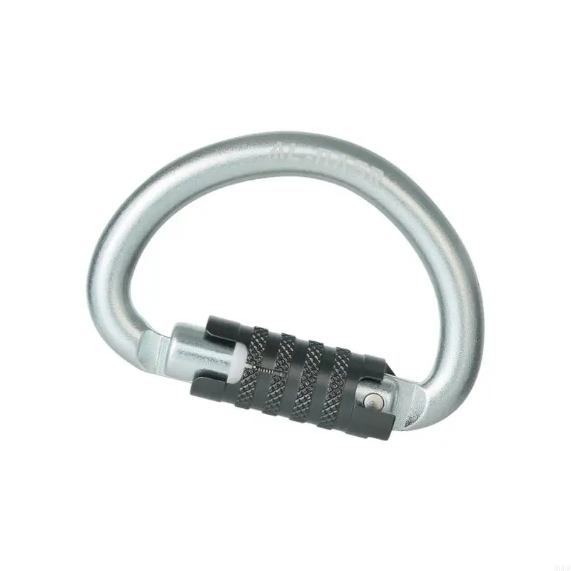 Leichter, tragender Aluminiumkarabiner, sicherer, automatisch verriegelnder Karabiner für Wandern, Camping und Industriearbeiten – Detail 7