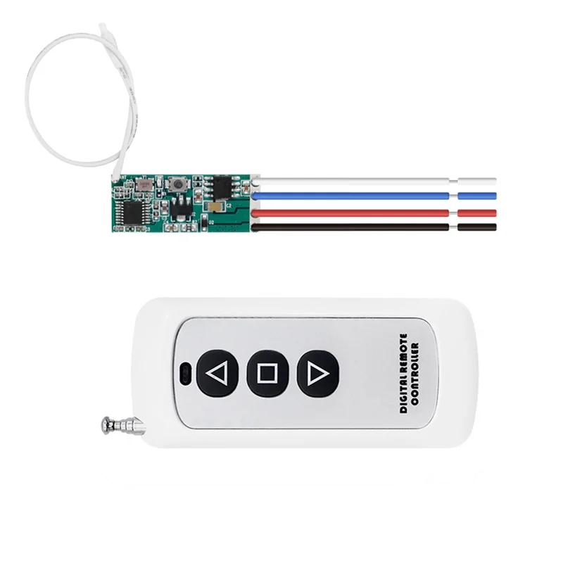 ABKN-DC 12V Motor Remote Control Kit 433Mhz Wireless Relay Module With Transmitter For Motor Direction & Stop Control