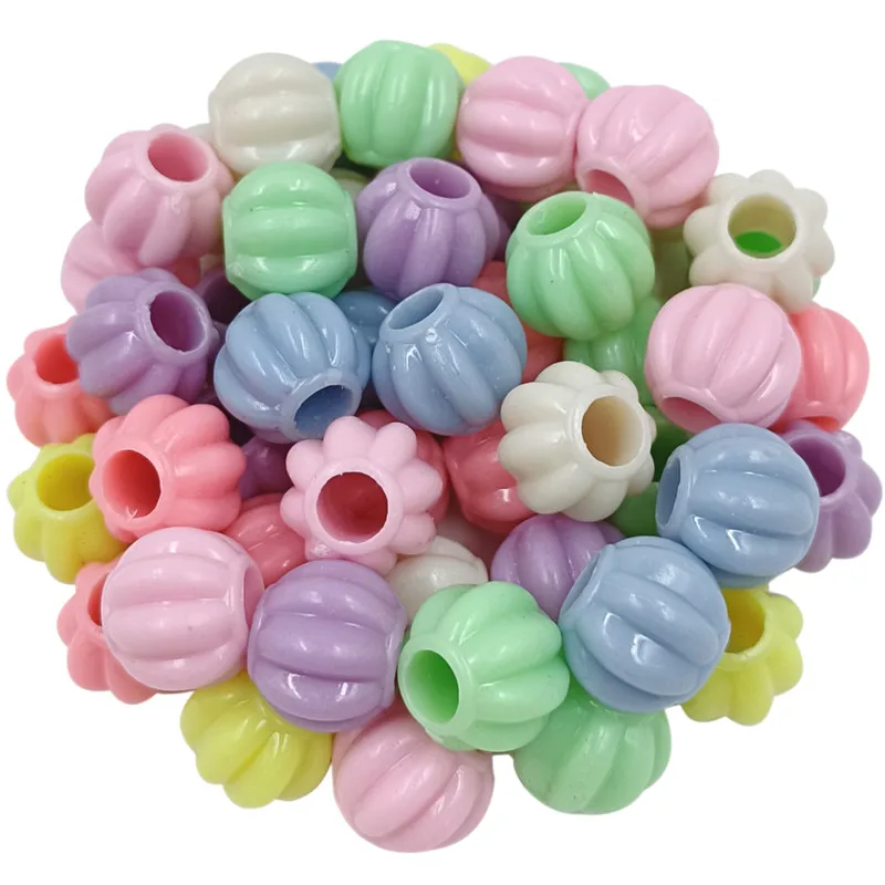 20pcs Big Hole Acrylic Beads  Mix Color Rabbit Lantern Heart Shape For Jewelry Making Wholesale DIY Bracelet Accessories