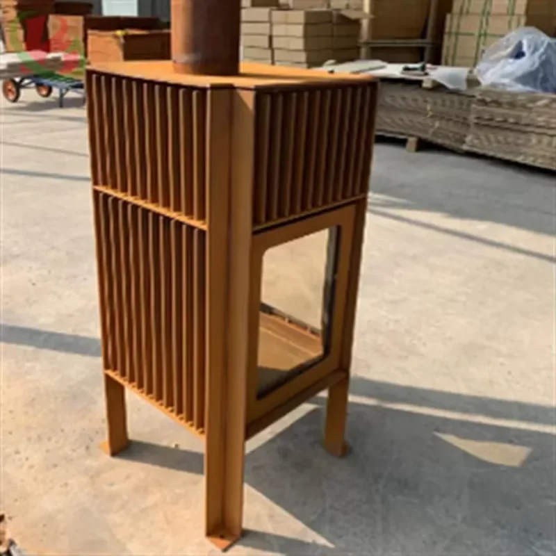 Outdoor Wood Burning Fire Pit Insert Log Holder and Firewood Outdoor Furniture Fireplace