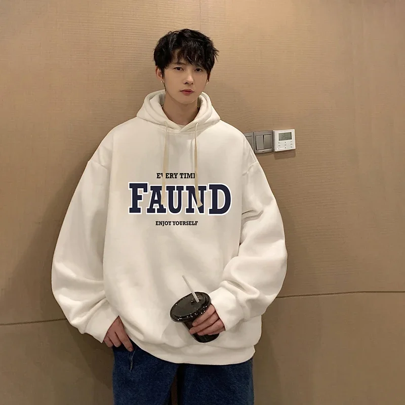 

Men's Oversized Hoodie Off White Letter Print 5XL Hoodies with Hat Over size for Men Man Hoody Casual Wear Male Sweatshirt