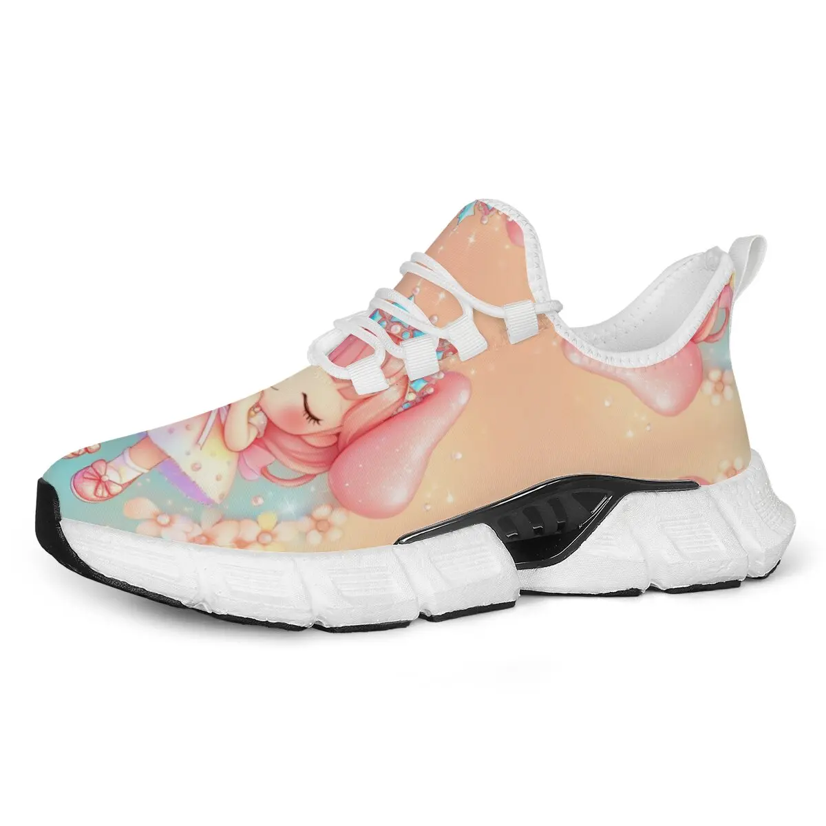 Cartoon Print Mens Casual Shoes Fashion Loafers Comfortable Flats Platform Lightweight Sneakers Leisure Outdoor Walking Shoes