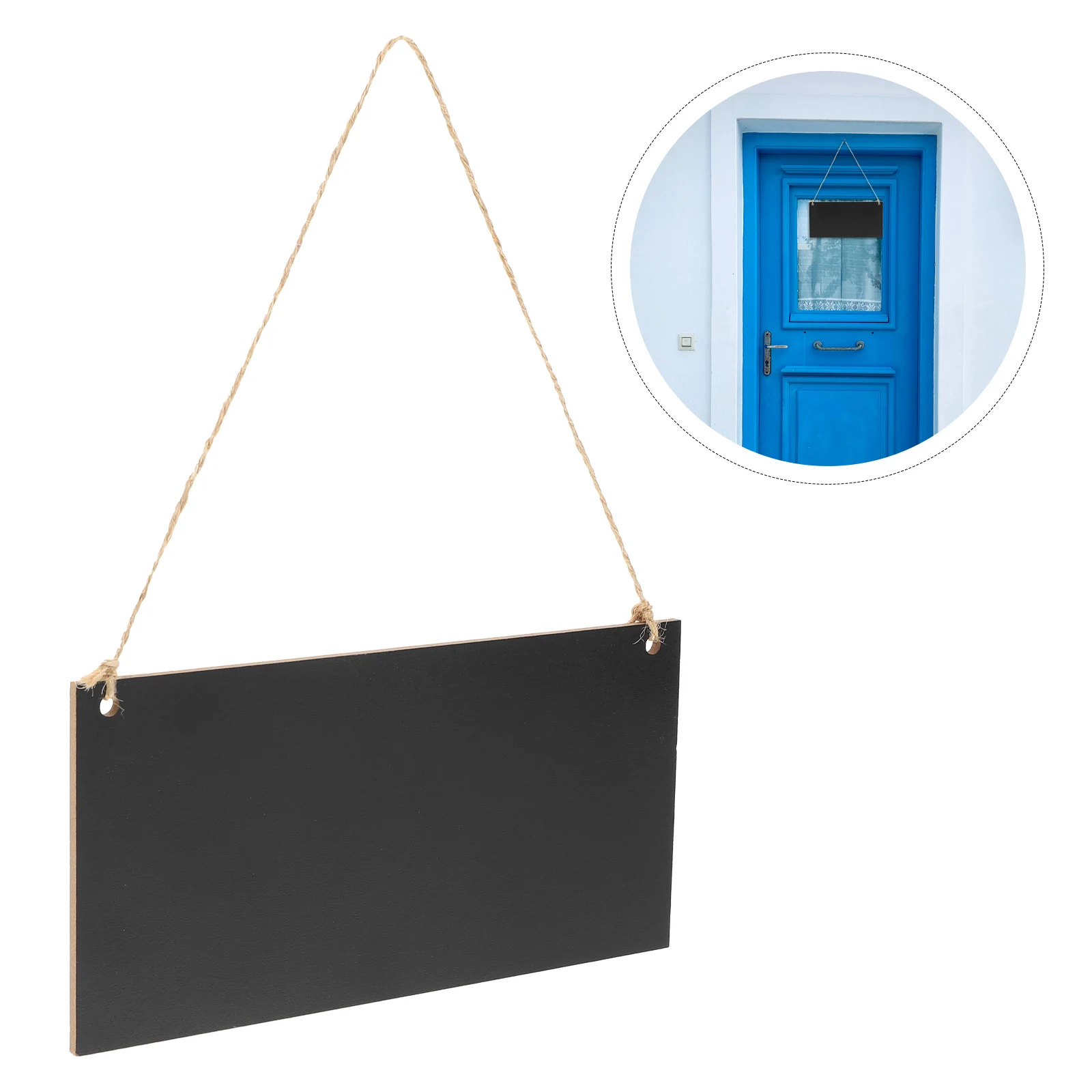 2 Pcs Wooden Blackboard Pendant Decorations Small Chalkboard Hanging Sign Door