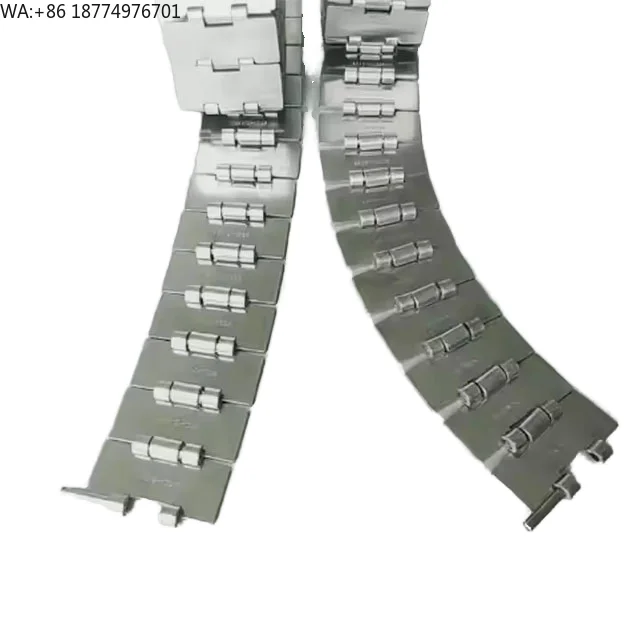 

Прямая цепь с одним шарниром 812 для транспортировки ПЭТ-бутылок, стеклянных бутылок и алюминиевых банок, конвейерная цепь из нержавеющей стали