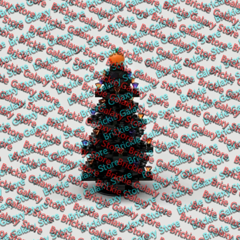 QWERT City Street View Model MOC Building Bricks Halloween Decorative Tree Modular Technology Gifts Holiday Assemble Toy Suit