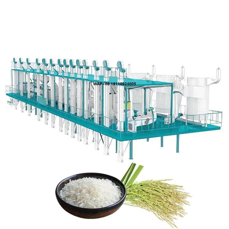 High Efficiency Complete Rice Processing Line with Polisher Grader Color Sorter Machine