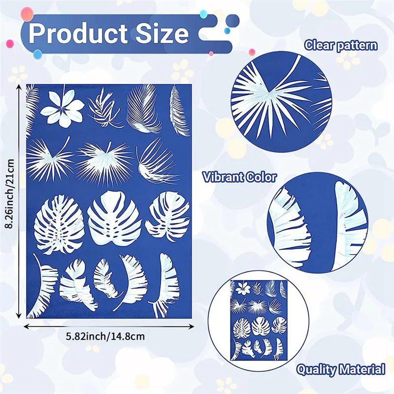 A59E-20 Sheets A5 Solar Drawing Paper Nature Printing Paper For Kids Adults Arts Crafts DIY With Clamp