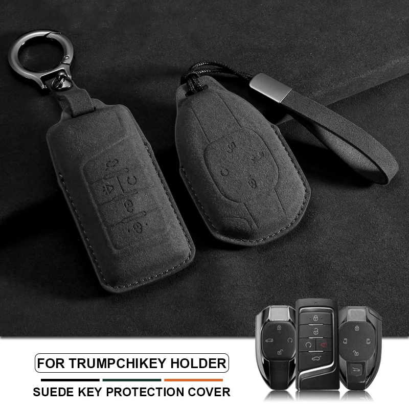 

Suede Car Key Case Cover For Trumpchi GAC Empow J11 J12 J13 J14 J15 J16 GS8 2021-2024 Car Key Protective Shell Auto Accessories