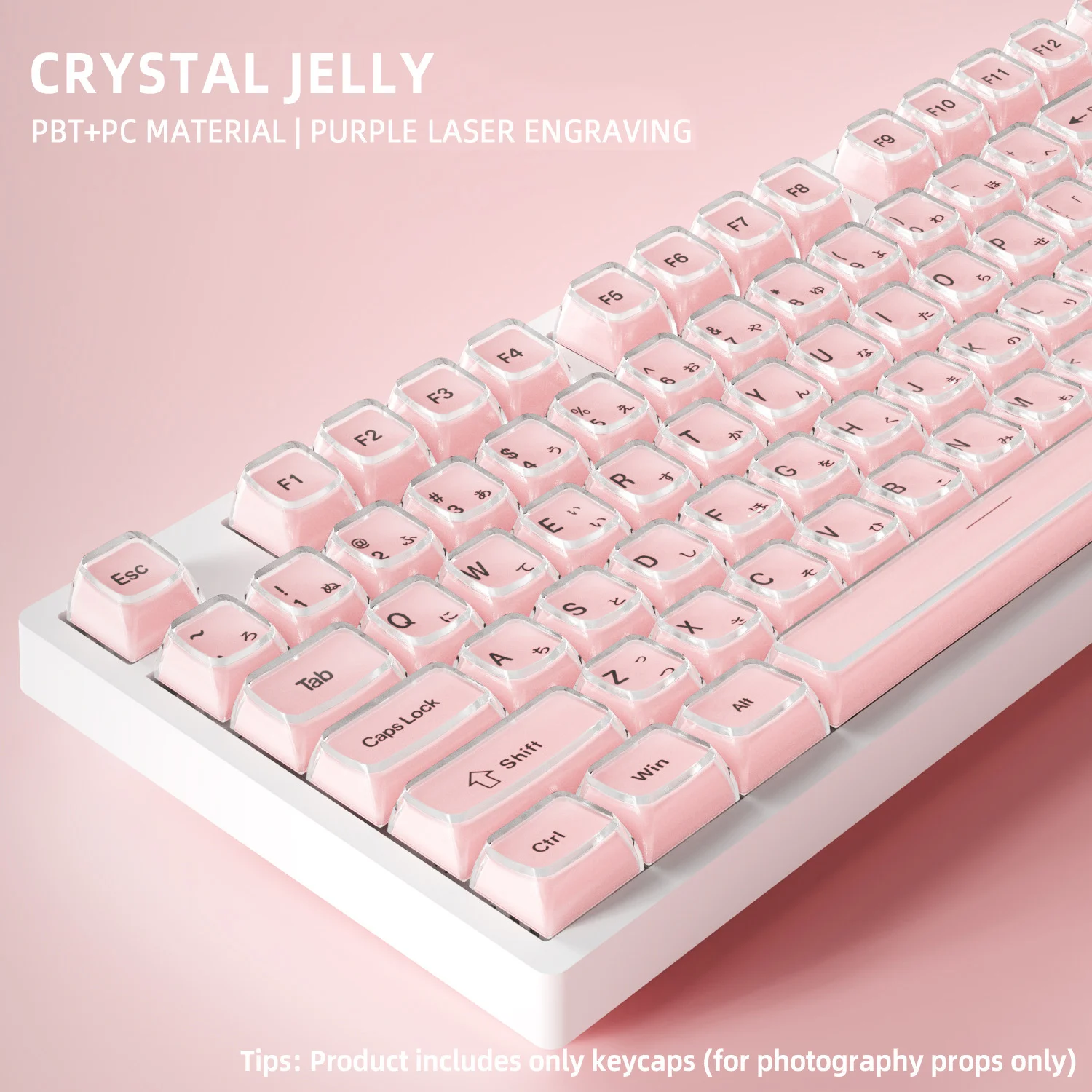 

Russian layout keycaps crystal jelly texture 132 key CBSA high mechanical keyboard key caps for 61 68 75 84 87 89 96 98 100 104