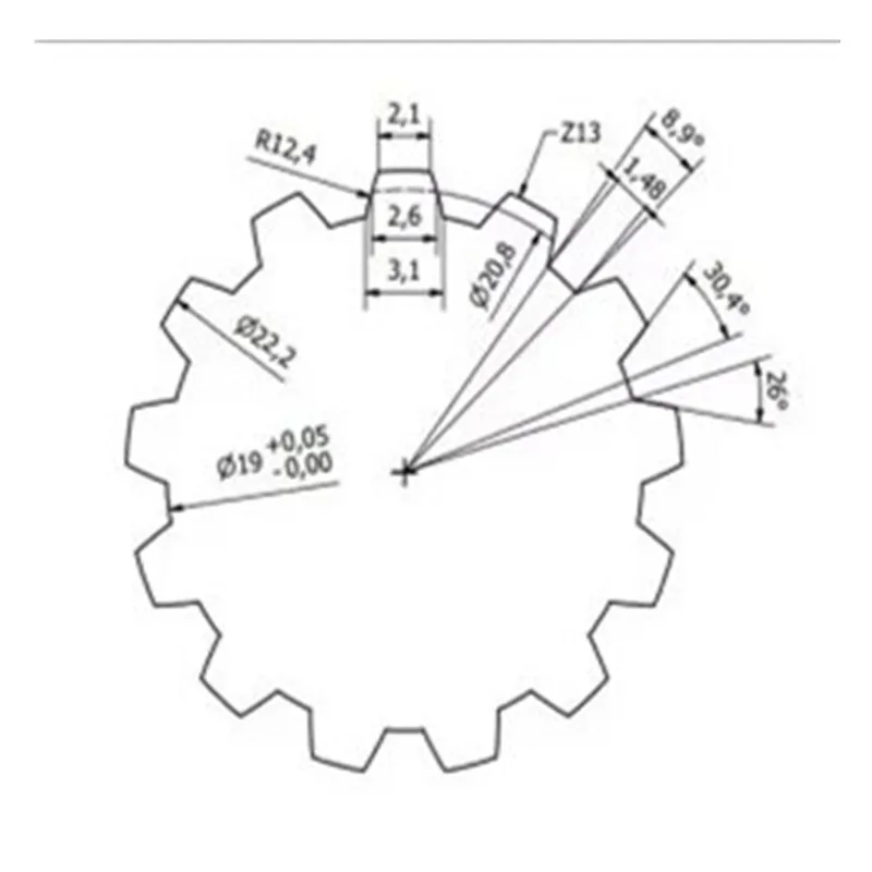 Customized Spline Broaching Cutter Tools HSS Material