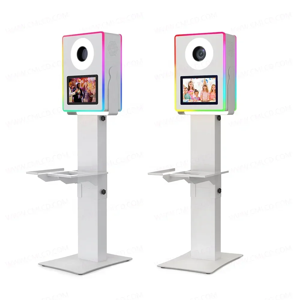2026 13.3 Inch Touch Screen Photo Booth Easy Assembly Led Flash Ring Light Dslr Camera Photography Booth Professional Instant Pr