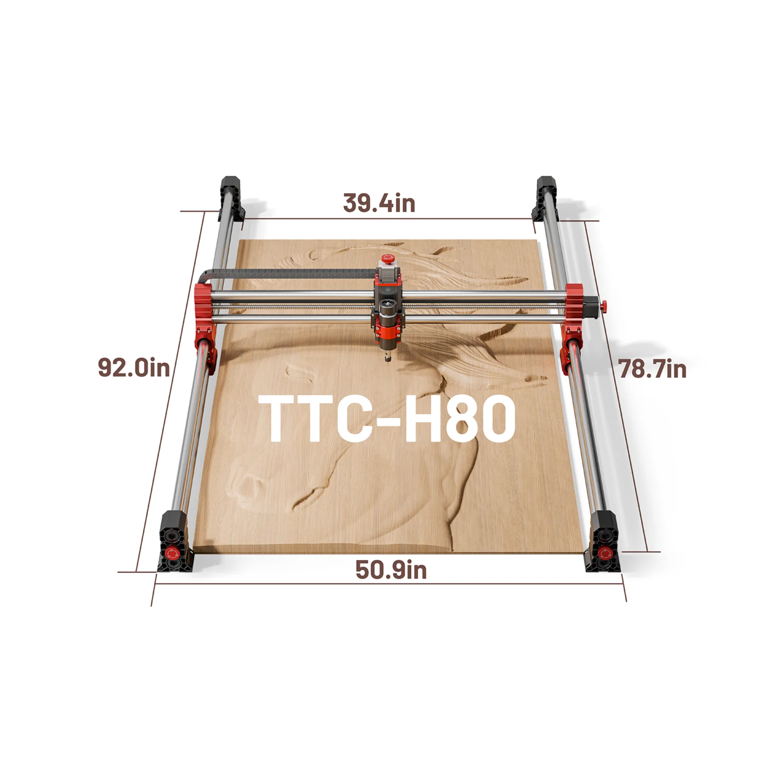Twotree TTC-H80 CNC Engraving Machine 500W Spindle Motor 3Axis