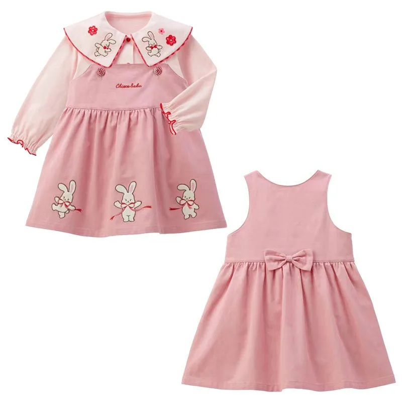 

Autumn New Girl Dress Cute Little Rabbit Baby Short Skirts Toddler Clothes Strap Skirt Overalls Kids Dresses for Girls Vestido