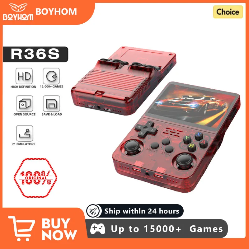 128G Retro Handheld Game Console Linux System 3.5Inch IPS Screen Portable Pocket Video Player 2 Joystick 64G 256G Games Kid Gift