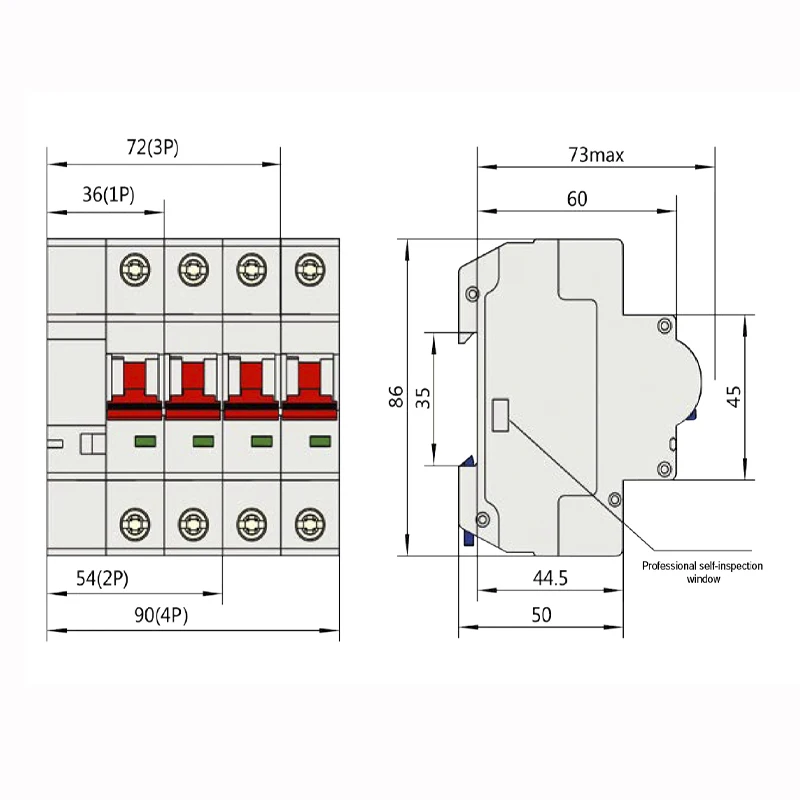 Imagem -03 - Interruptor Inteligente Inteligente Interruptor Interruptor de Controle Remoto App Inteligente Automático Montagem em Trilho Din Mk9125 wi fi
