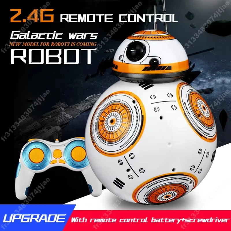 Aggiornamento RC BB Ball Droid con musica sonora 2.4G Modello di auto telecomandata Robot intelligente Bambini Action Figure Giocattoli per bambini Regali