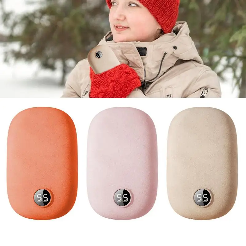 Rechargeable Hand Warmer Power Bank Quick Heating 3 Speed Hand Warmer Smooth Portable Pocket Heater Electric Handwarmers For